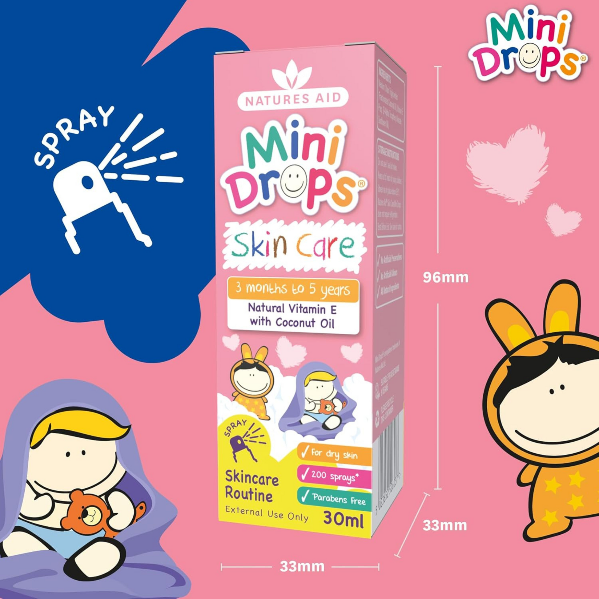 Natures Aid Skincare Oil Drops Spray For Vitamin E Babies children support growth Best Kid imported genuine UK premium health diet baby supplement low price bd