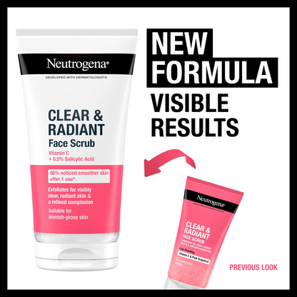 Neutrogena Clear & Radiant Face Scrub With Vitamin C clean glow natural Best dry bright protect import UK authentic genuine skin care soft body low price in BD