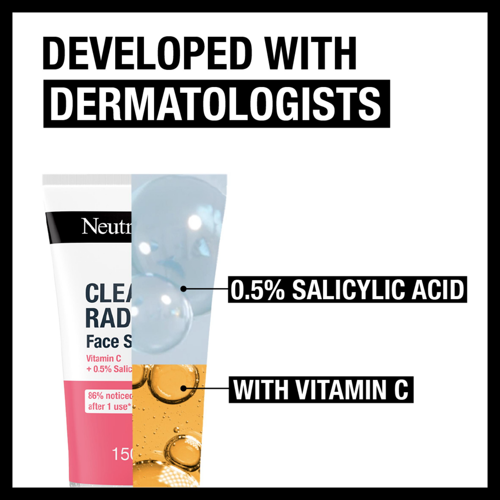 Neutrogena Clear & Radiant Face Scrub With Vitamin C clean glow natural Best dry bright protect import UK authentic genuine skin care soft body low price in BD