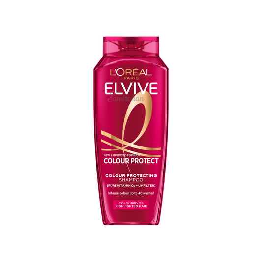 New L'Oréal Paris Elvive Colour Protect Shampoo Coloured Hair Vitamin E Best fine healthy growth shine dandruff authentic import loss damage sculp low price BD 