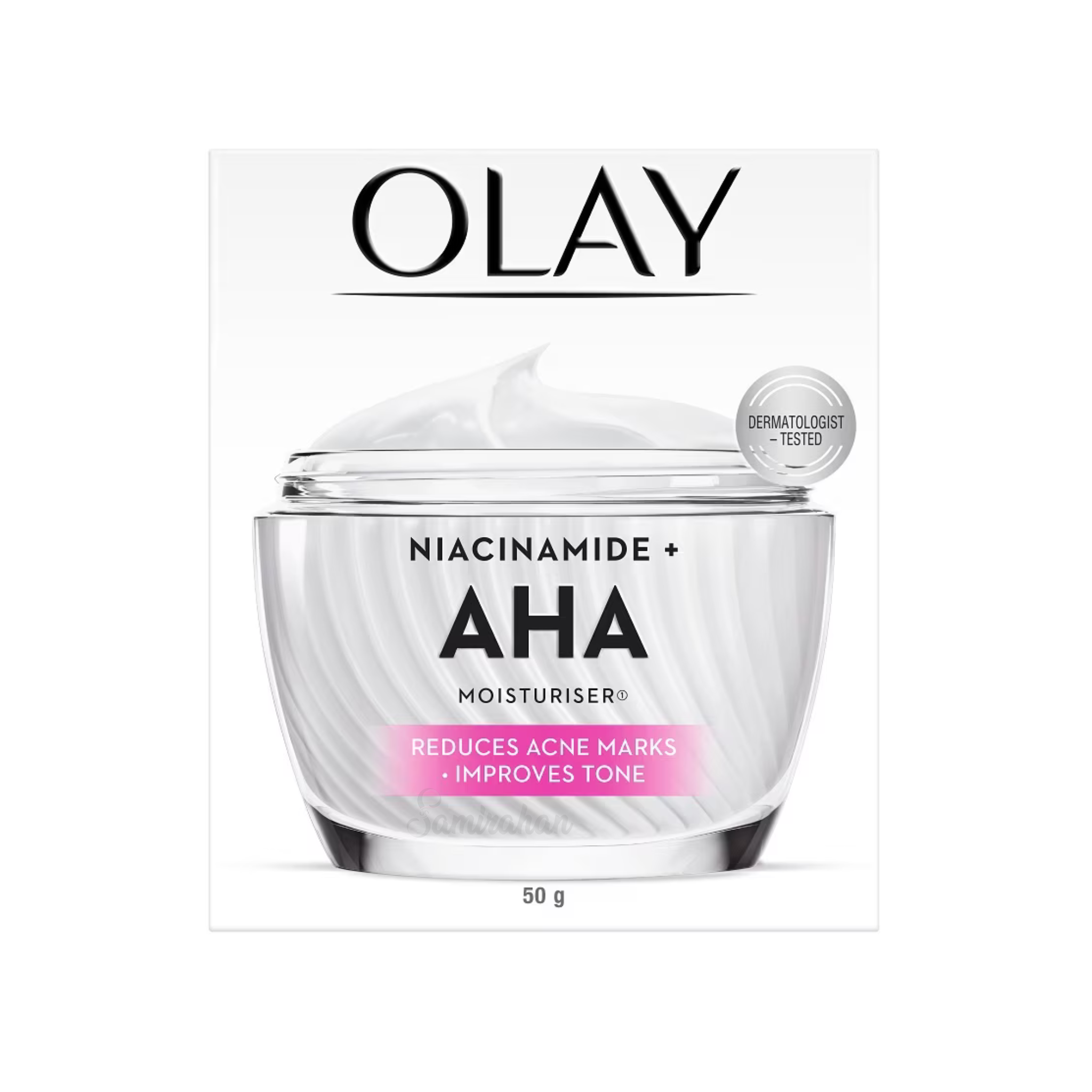 Olay Luminous Niacinamide + AHA Moisturiser Reduces Acne Marks Au 50g ...
