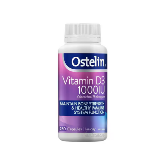 Ostelin Vitamin D 1000IU D3 for Bone Health Immune strength muscle Best authentic premium quality absorption dietary calcium genuine best import low price in BD
