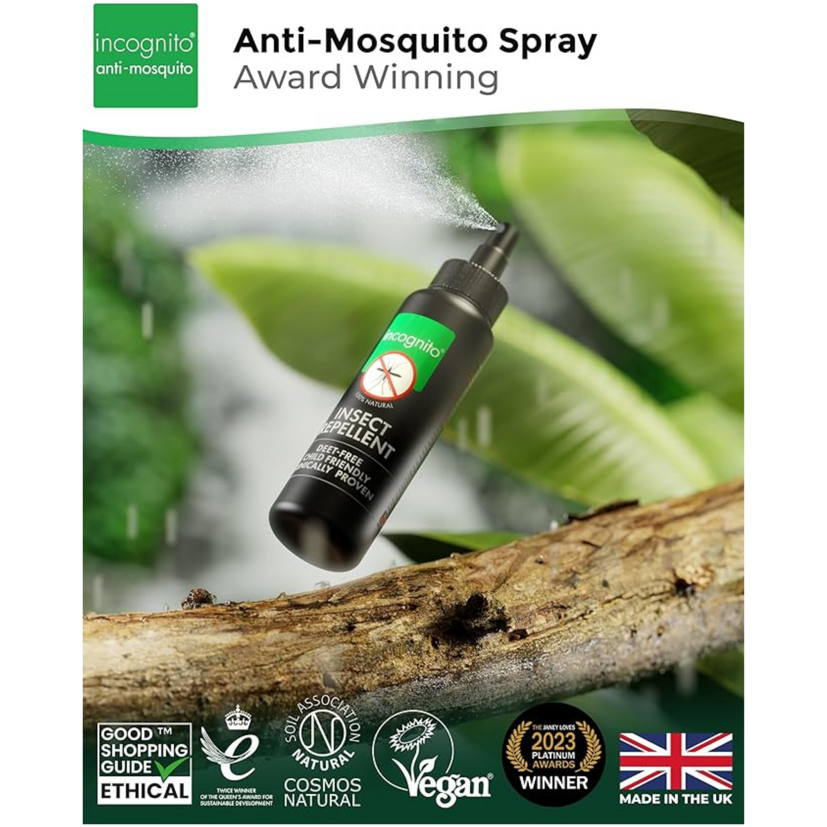 Cheap Insect Incognito Natural Insect Repellent Spray Mosquitoes & Ticks (UK) 50mL ...