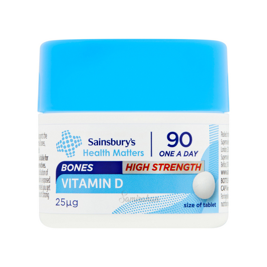 Sainsbury's High Strength Bones Vitamin D muscle bone strong best new sale import foreign genuine authentic original medicine UK moisturizer diaper low price bd