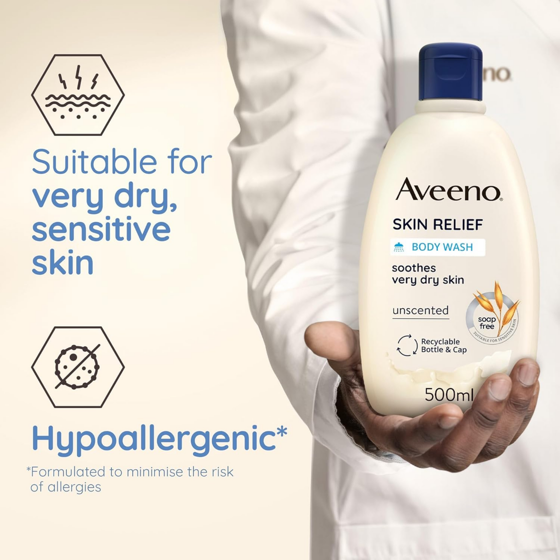 Aveeno Skin Relief Moisturising Triple Body wash shampoo Newborn Daily Use natural Best dry bright protect import UK authentic genuine skincare soft lowprice BD