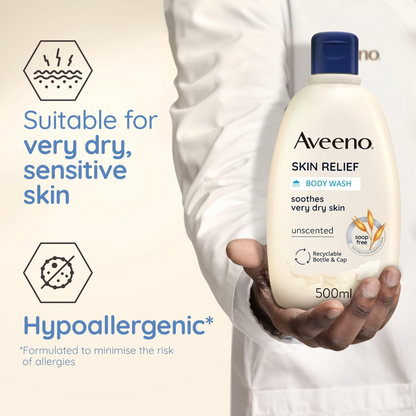 Aveeno Skin Relief Moisturising Triple Body wash shampoo Newborn Daily Use natural Best dry bright protect import UK authentic genuine skincare soft lowprice BD