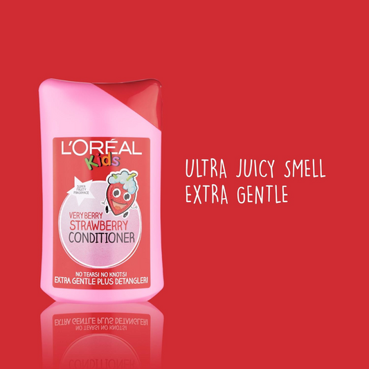 L'Oréal Kids Extra Gentle new Strawberry Conditioner Body hair Vitamin sensitive skin soft  smooth Best foreign child bath genuine UK import low price BD Dhaka