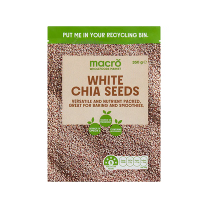 Macro White Chia Seeds With Omega 3 (Australia) 350g