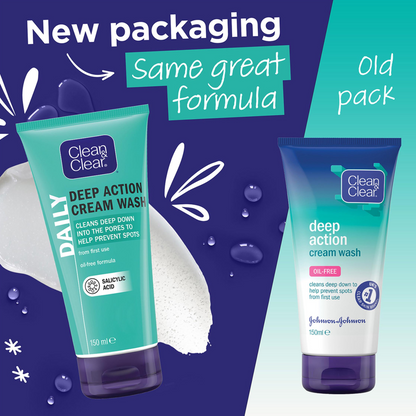 Clean & Clear Deep Action Cleansing Cream Wash Best imported authentic original brand USA British skincare Cleansers protect beauty acne dead skin face cheap price in BD 