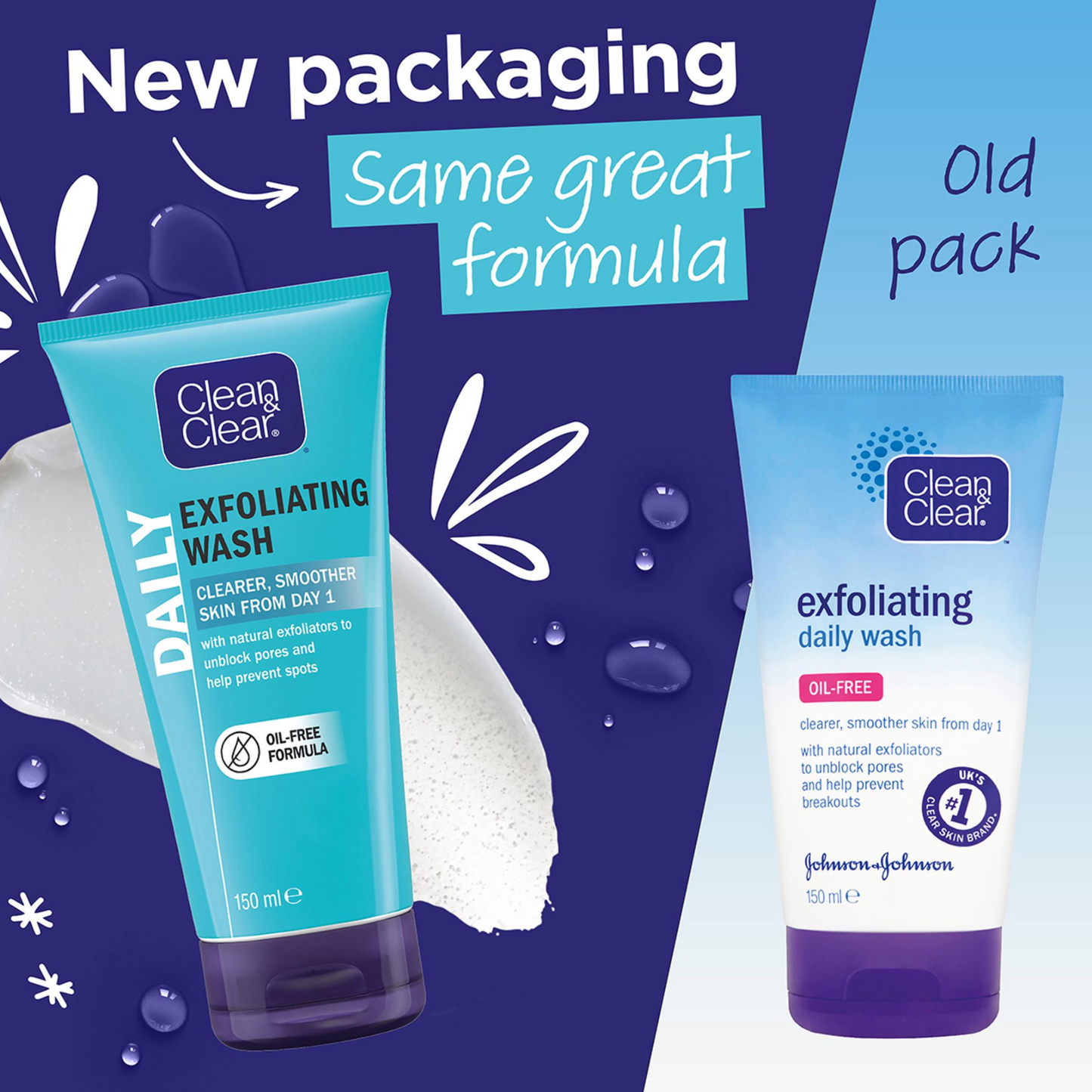 Clean & Clear Exfoliating Daily Wash Best imported authentic original brand USA British skincare Cleansers protect beauty acne dead skin face cheap price in BD 
