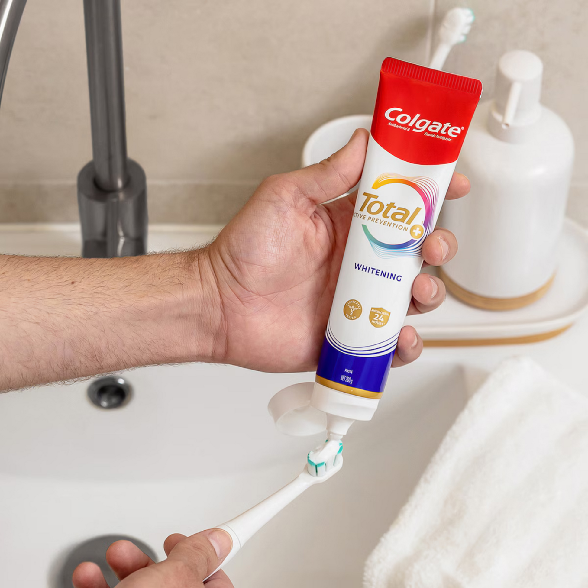 Colgate Total Active Prevention Whitening Toothpaste anti-bacterial fluoride Strong Teeth Best safe authentic import Australia premium amazon cheap price in bd