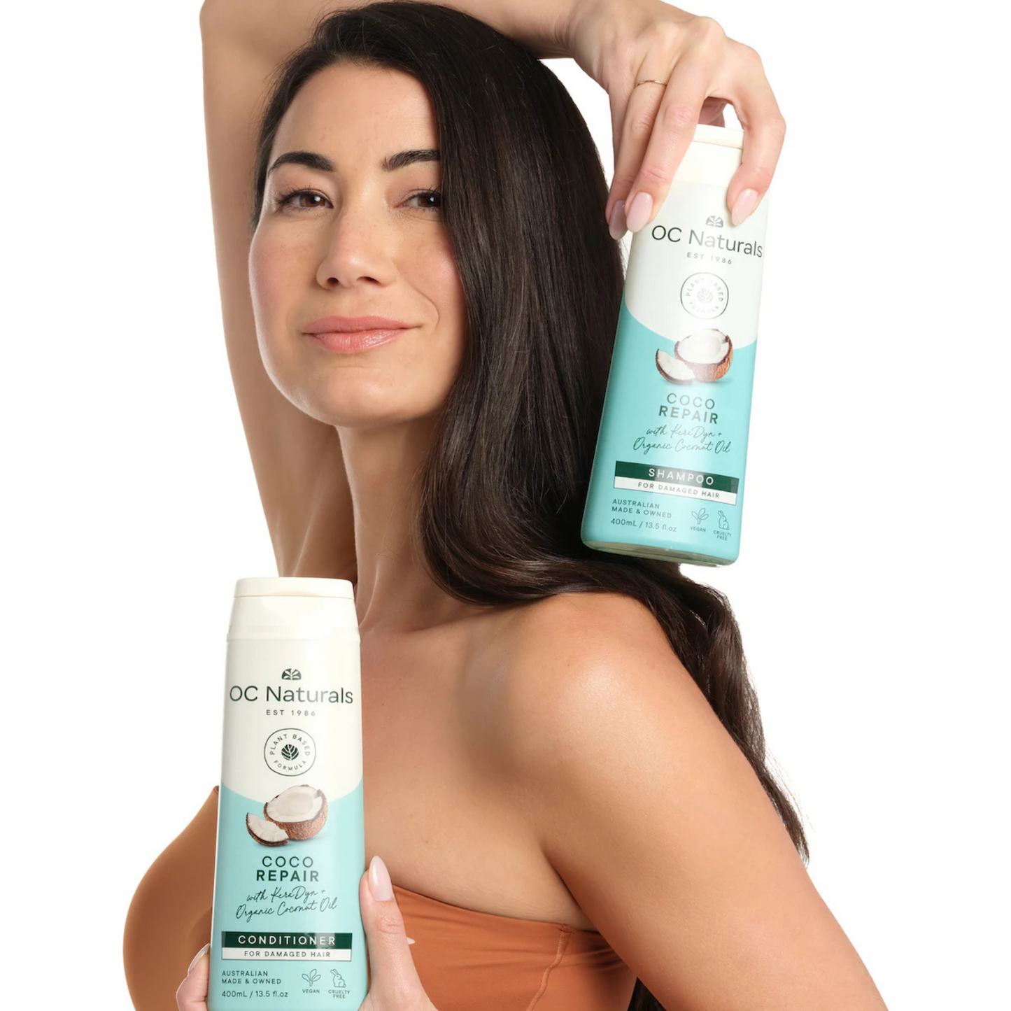 OC Naturals Coco damaged hair Repair Nourishing Shampoo KeraDyn & Organic Coconut Oil Plant-based 400mL soft Best foreign bathing Australia imported price in BD