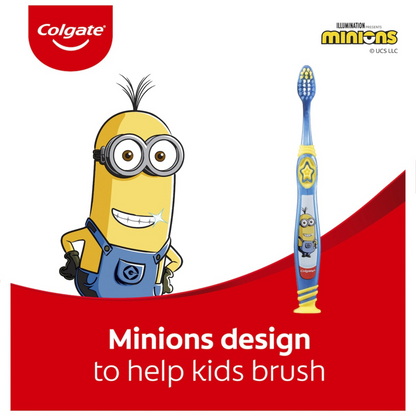 Colgate Kids Minions Extra Soft Toothbrush 6+ Years 2 Pack Imported Australia genuine authentic brand online shop teeth gums clean cheap price in BD Bangladesh