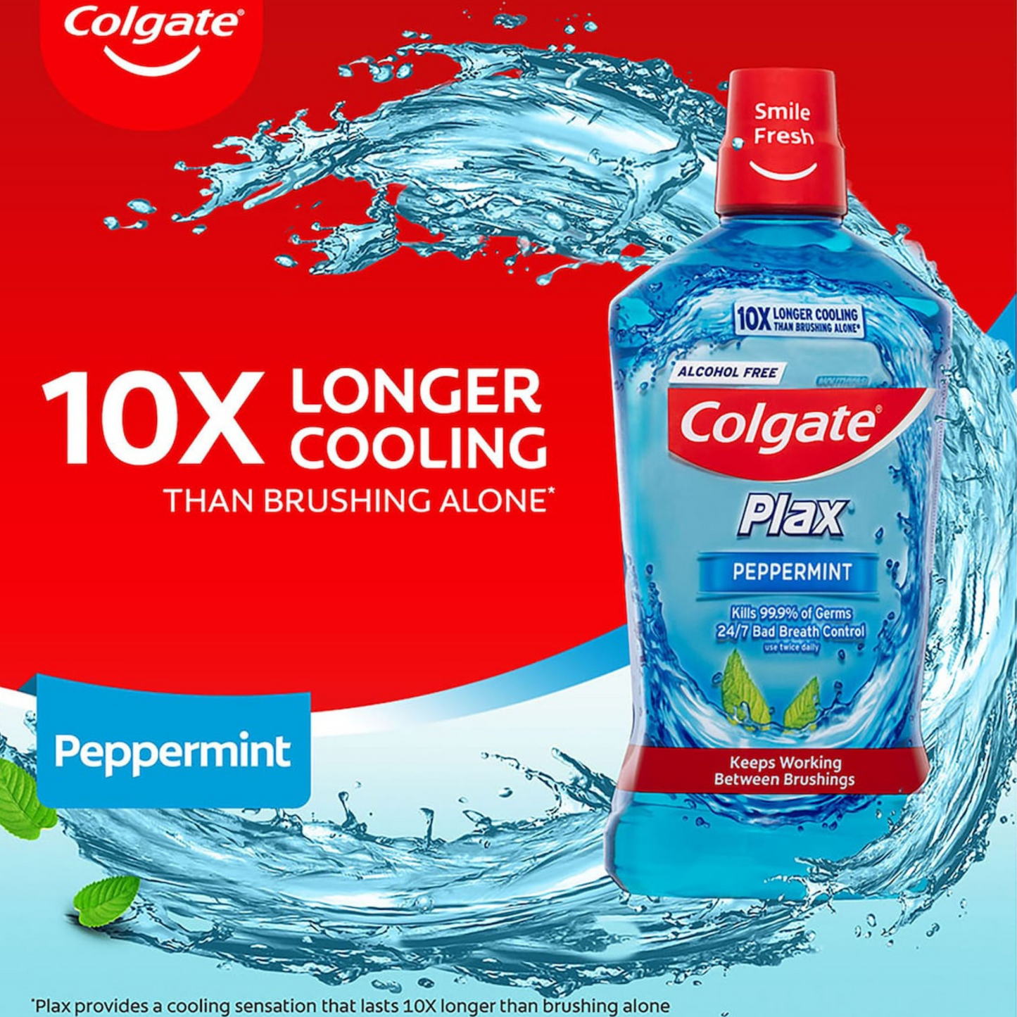 Colgate Plax Peppermint Alcohol Free Mouthwash fresh clean teeth Best genuine authentic Australia premium germ cavities dental care low price in BD Bangladesh