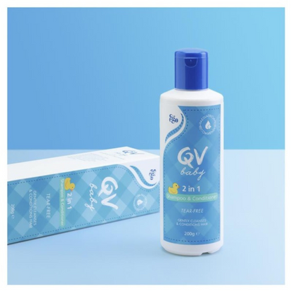 QV Baby 2 in 1 Shampoo & Conditioner sensitive normal dry hair baby care products fragrance free scalp Best import genuine Australian premium low price bd Dhaka