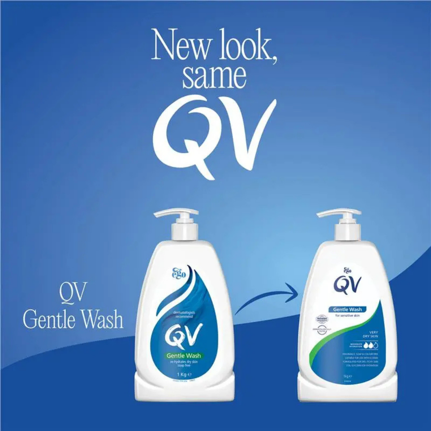 QV Gentle Wash Soap-Free Cleanser for Dry & Sensitive Skin (Australia) 350mL