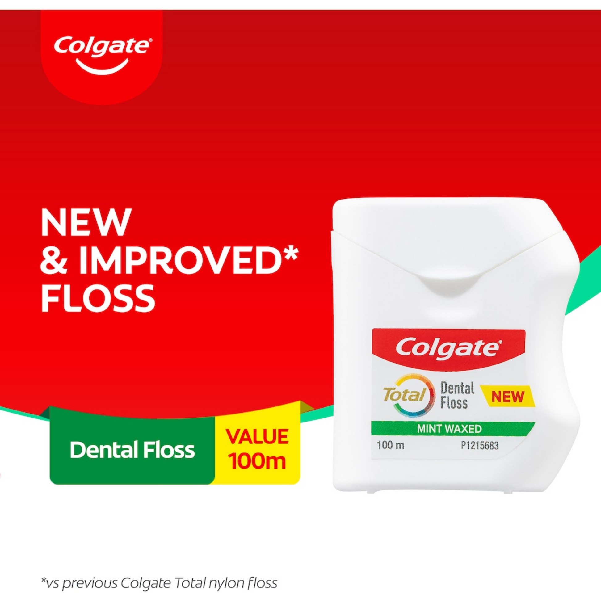 Colgate Total Mint Waxed Dental Floss imported AU authentic genuine premium brand online shop clean teeth Best cavities dental care cheap price in BD Bangladesh