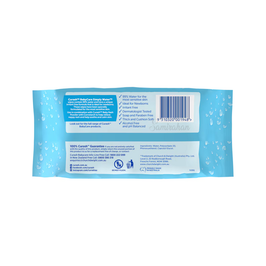 Curash Baby Wipes Simply imported authentic genuine 99% water Dermatologically tested premium brand online shop dermatologically Australia cheapest price in bd