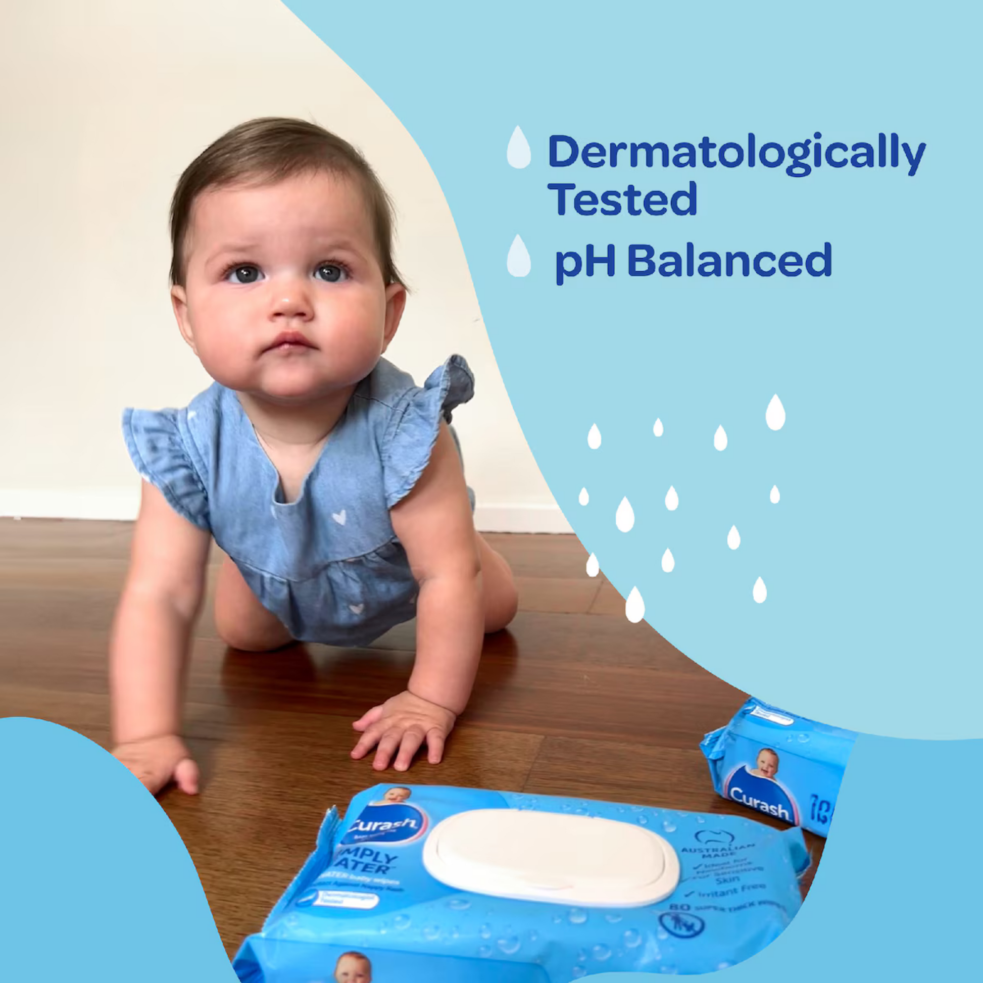 Curash Baby Wipes Simply imported authentic genuine 99% water Dermatologically tested premium brand online shop dermatologically Australia cheapest price in bd