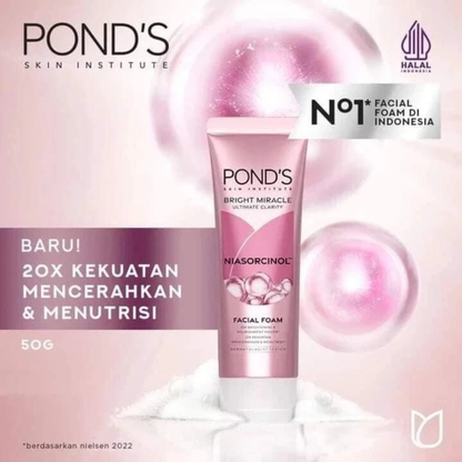 Pond’s Bright Miracle Niasorcinol Facial Foam Best brightening wash imported Australia UK authentic genuine premium brand online shop cheap price in Dhaka BD