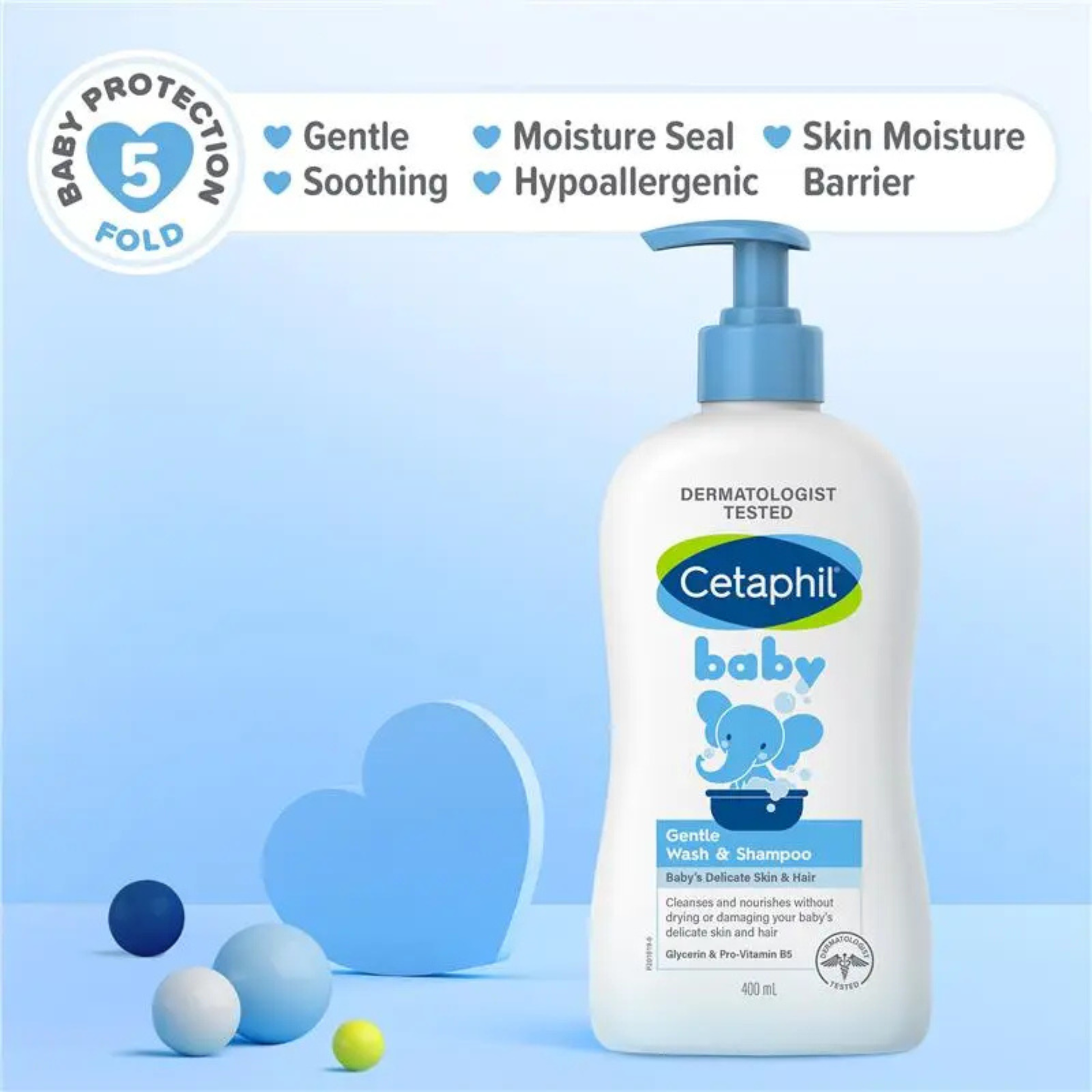 Cetaphil Baby Gentle Wash Shampoo Sensitive Skin Care authentic premium brand online shop soft trust nourish Best brand child kids safe body AU low price in bd