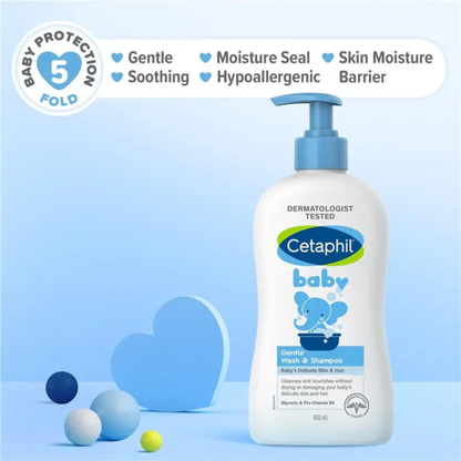 Cetaphil Baby Gentle Wash Shampoo Sensitive Skin Care authentic premium brand online shop soft trust nourish Best brand child kids safe body AU low price in bd