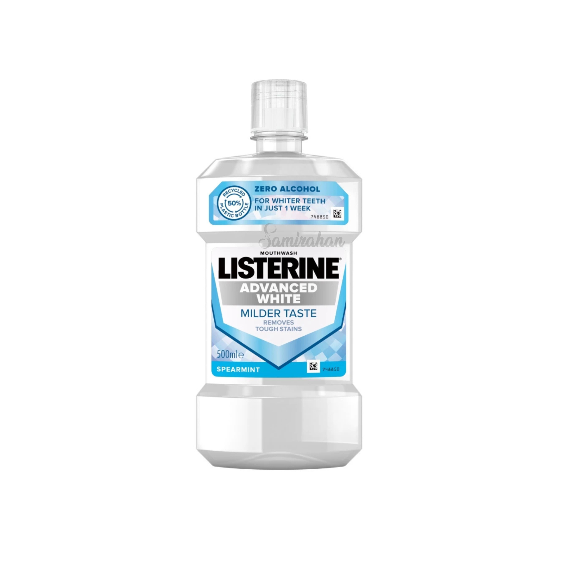 Listerine Zero Alcohol Advanced White Milder Taste Mouthwash Spearmint Fluoride Whiten Dental Protect While Health Naturally imported genuine brand Low price BD