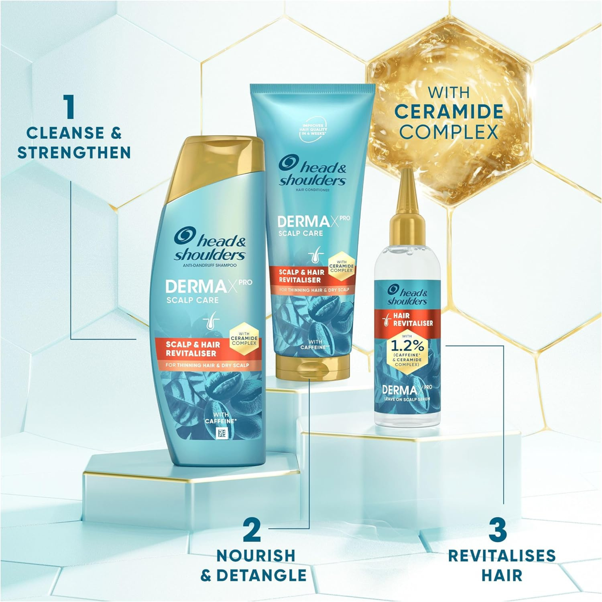 Head & Shoulders DermaX Pro Scalp Hair Revitaliser Anti-Dandruff Shampoo genuine authentic soothing comfort hair Best foreign bathing import UK low price in BD