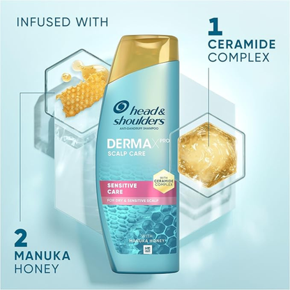 Head & Shoulders DermaX Pro Sensitive Care Anti-Dandruff scalp Shampoo genuine authentic soothing comfort hair Best foreign bathing UK imported low price in BD