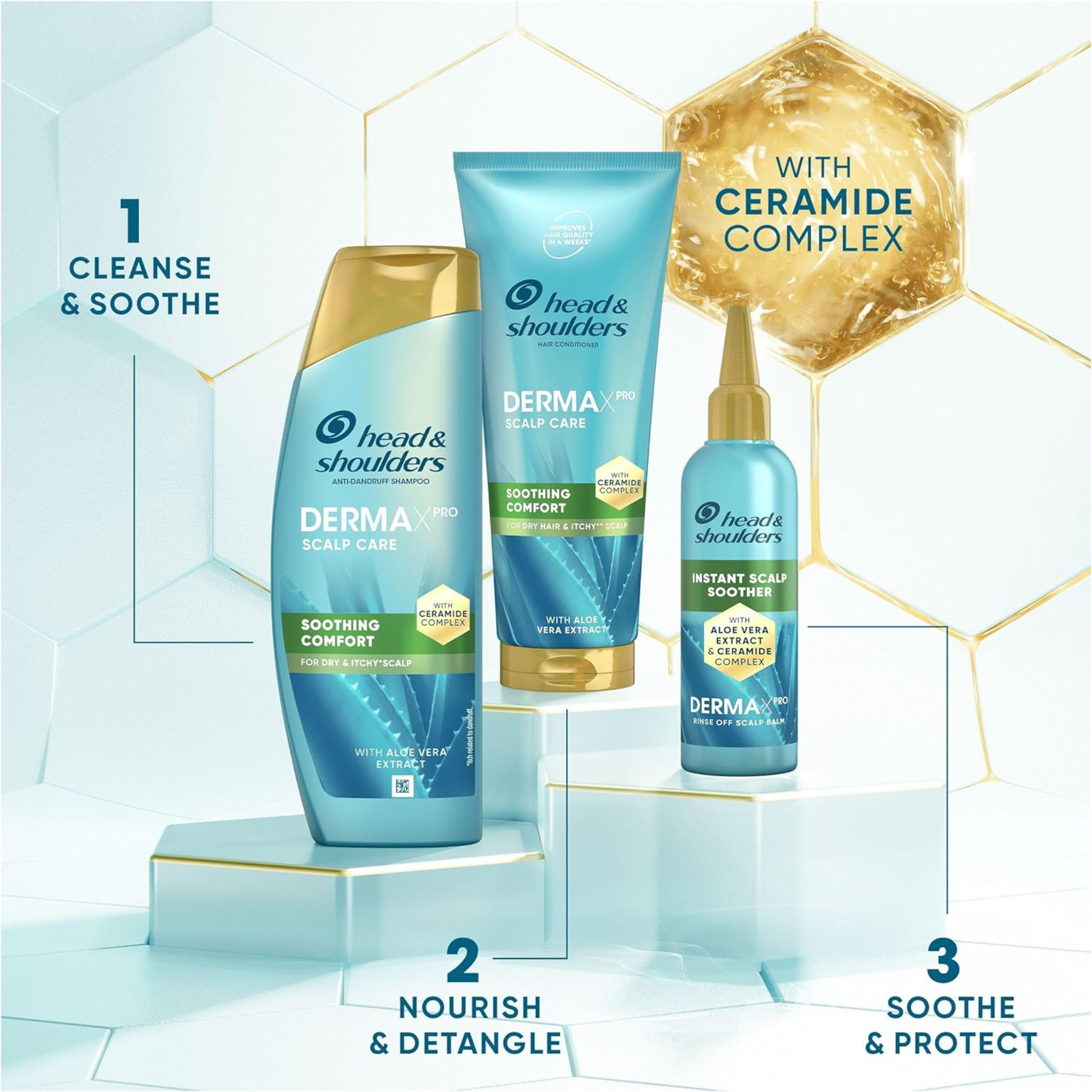 Head & Shoulders DermaX Pro Soothing Anti-Dandruff Shampoo genuine authentic anti dandruff soothing comfort hair Best foreign bathing AU import low price in BD