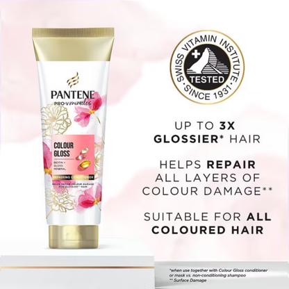 Pantene Pro-V Miracles Colour Gloss Conditioner Biotin & Gloss Mineral UK Best fine healthy growth shine foreign import loss damage sculp low price BD Dhaka