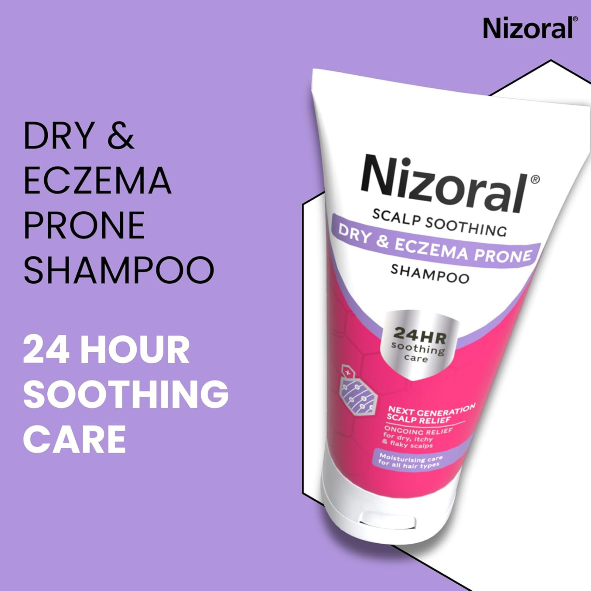 Nizoral Scalp 24HR Soothing Dry Eczema Prone Shampoo Moisturizing care genuine authentic comfort All hair types Best foreign bathing UK import low price in BD