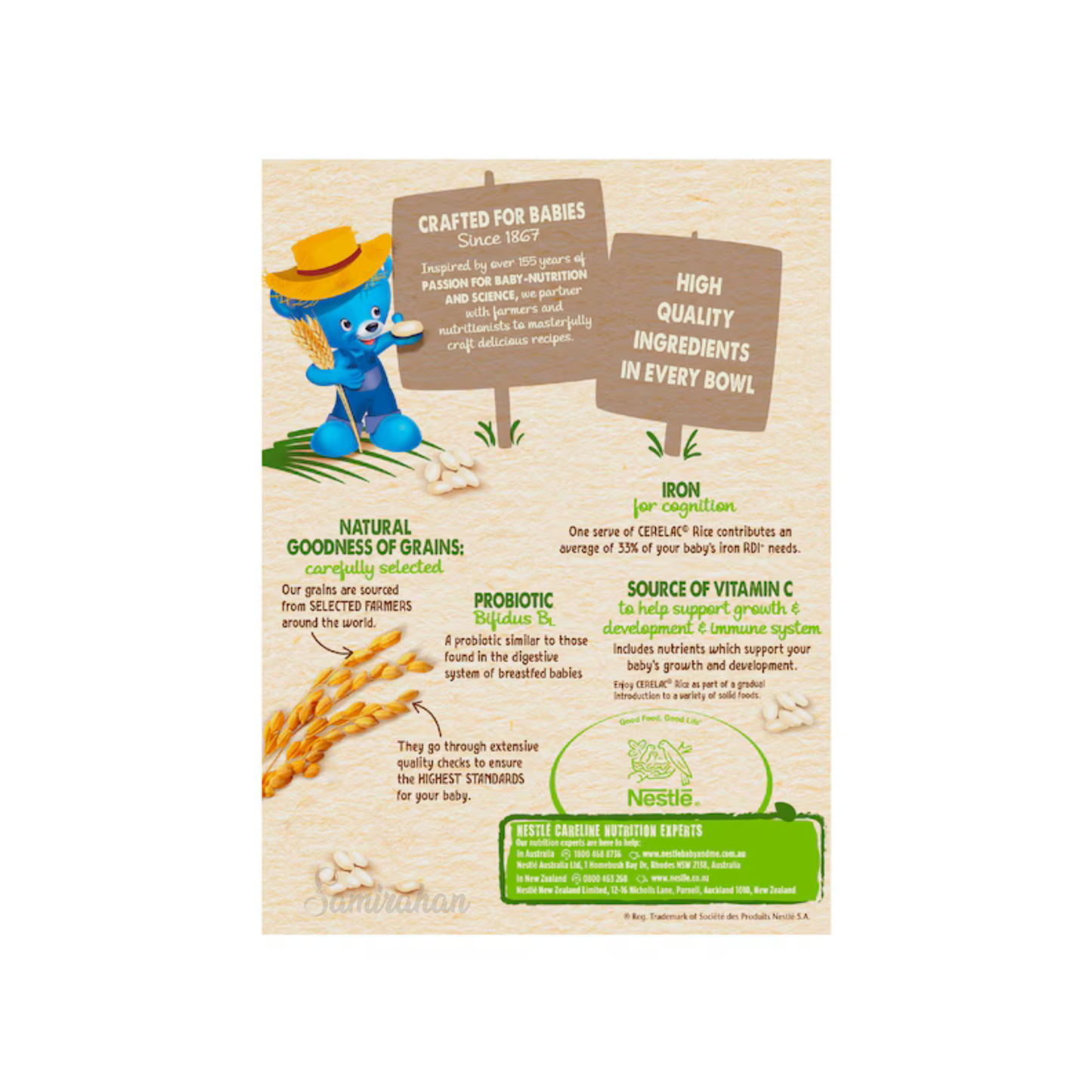 Nestle Cerelac Baby food Rice Cereal contains single grains iron smooth ideal babies Best import Australian authentic child infant snack healthy low price in bd