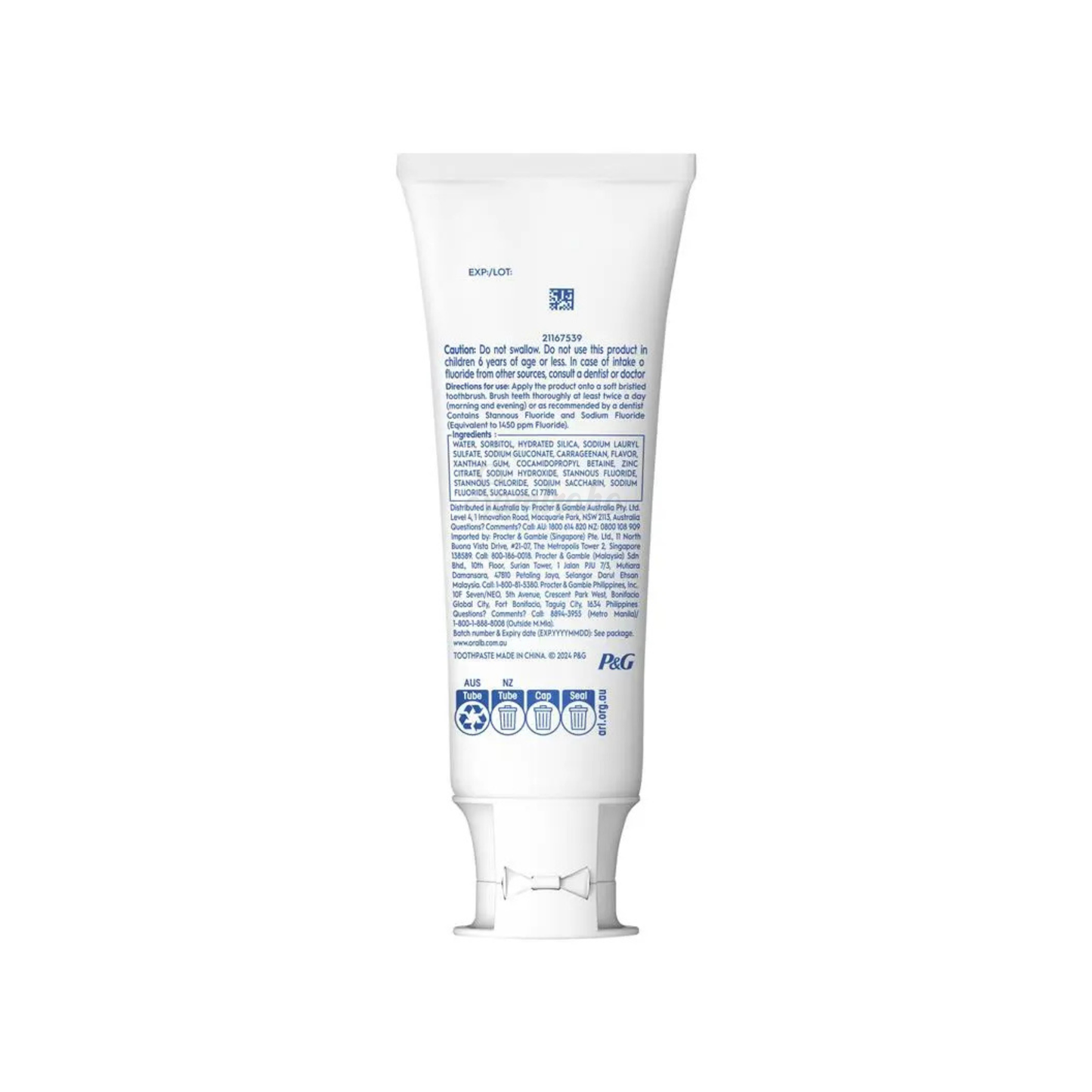 Oral B Sensitivity and Gum Extra Fresh Breath Soft Mint Toothpaste (Australia) 90g