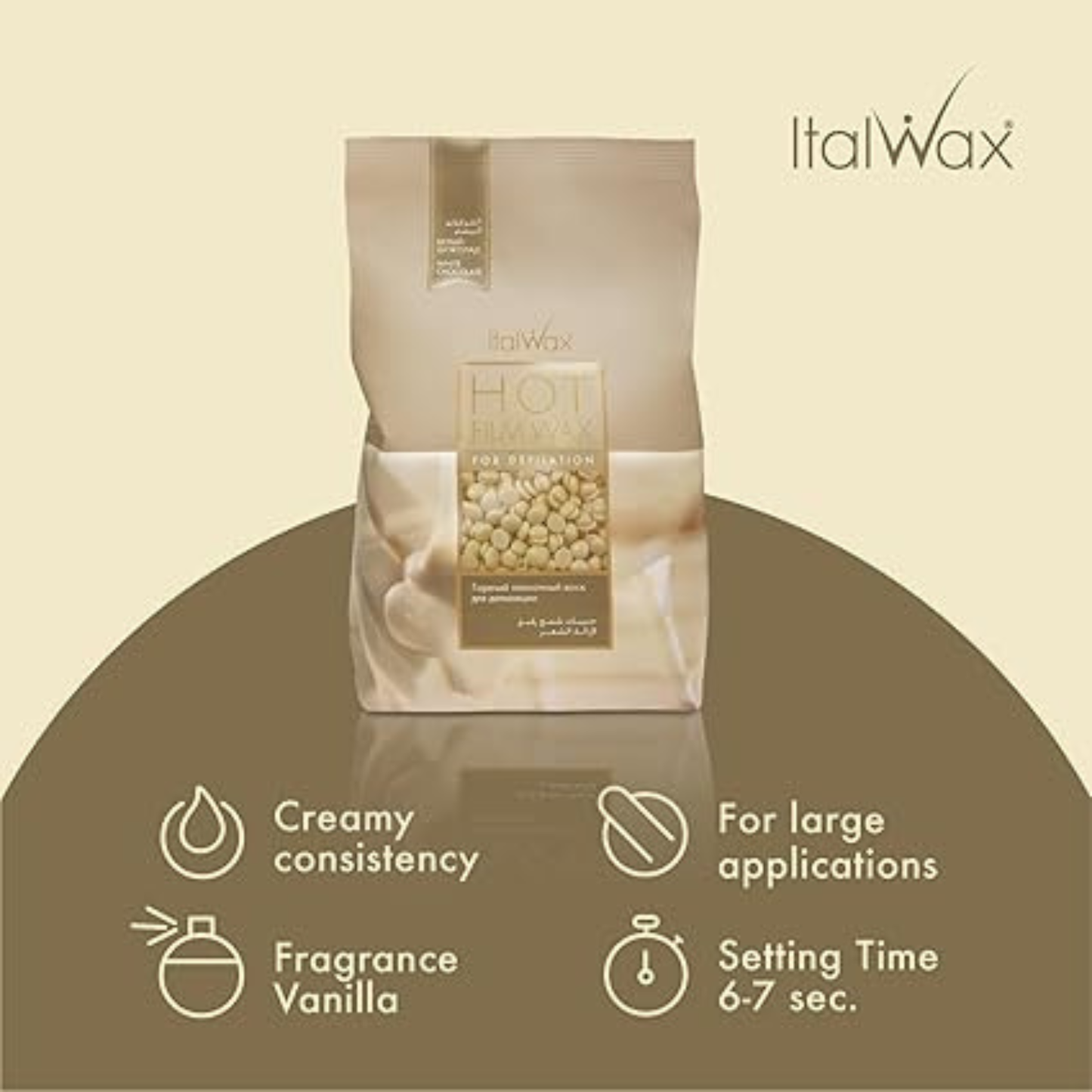 ItalWax white chocolate hard wax beads import UK gentle all skin types removes hair full-body authentic genuine premium brand online shop Low price BD Dhaka