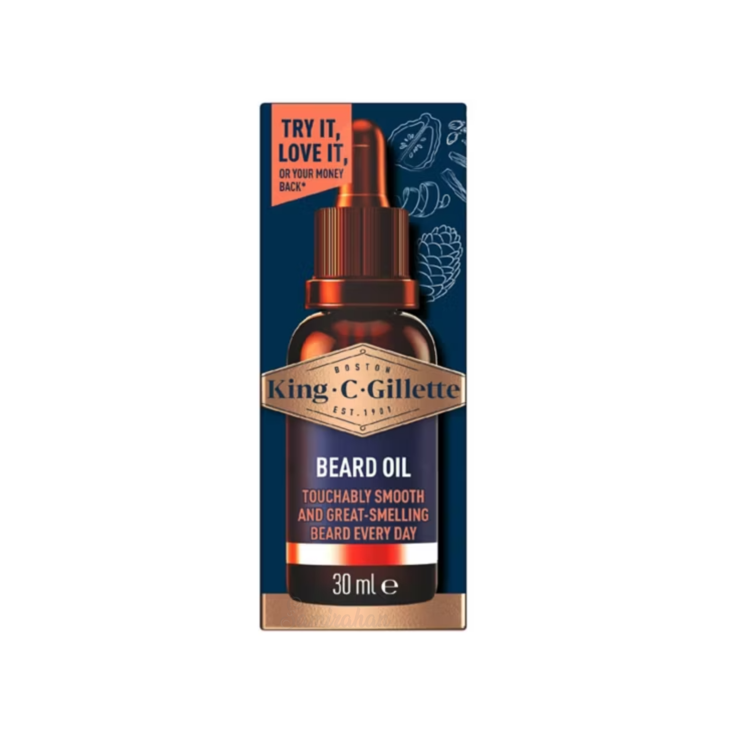 King C Gillette Beard Oil King C Gillette signature scent cedar bergamot seed import genuine premium shiny neatly Original brand UK online shop low price in BD