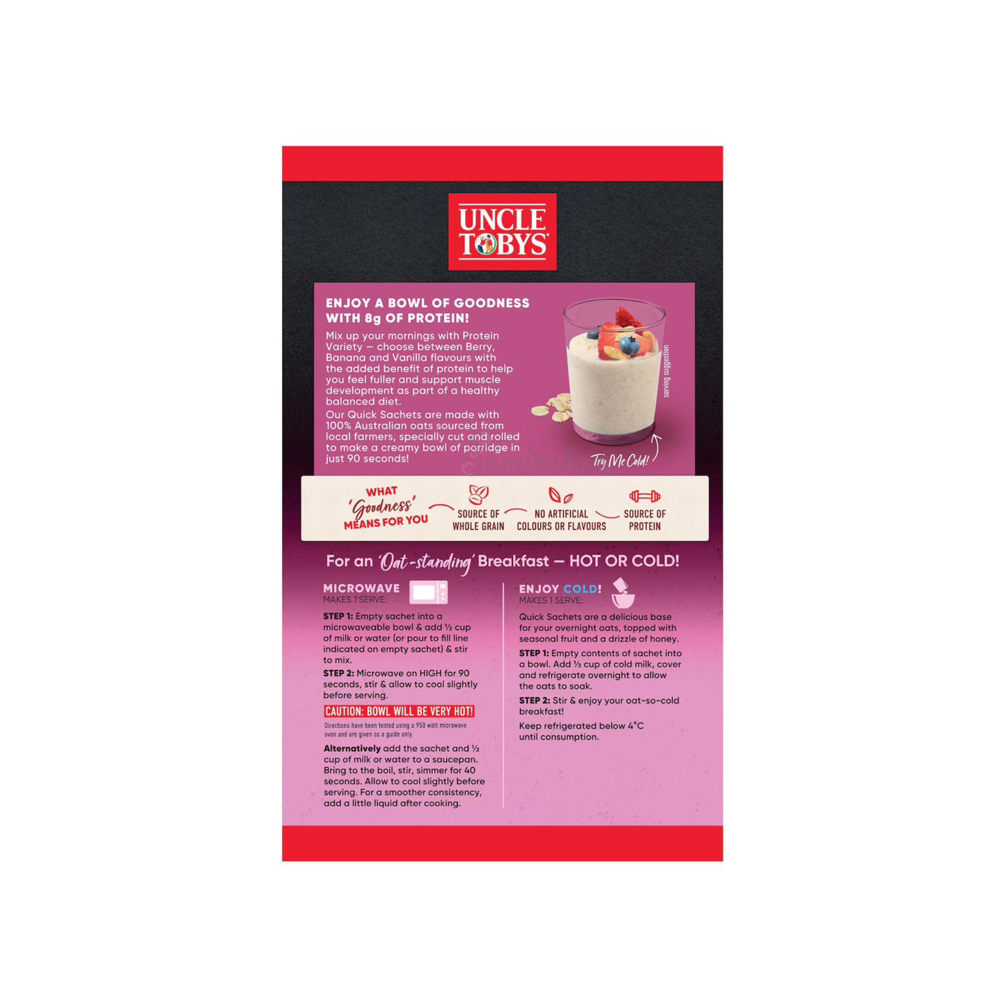 Uncle Tobys Oats Quick Sachets Protein Variety baby Breakfast Cereal delicious seed food healthy Store Best authentic import Australia price in Bangladesh bd Narayanganj Chandpur Lakshmipur