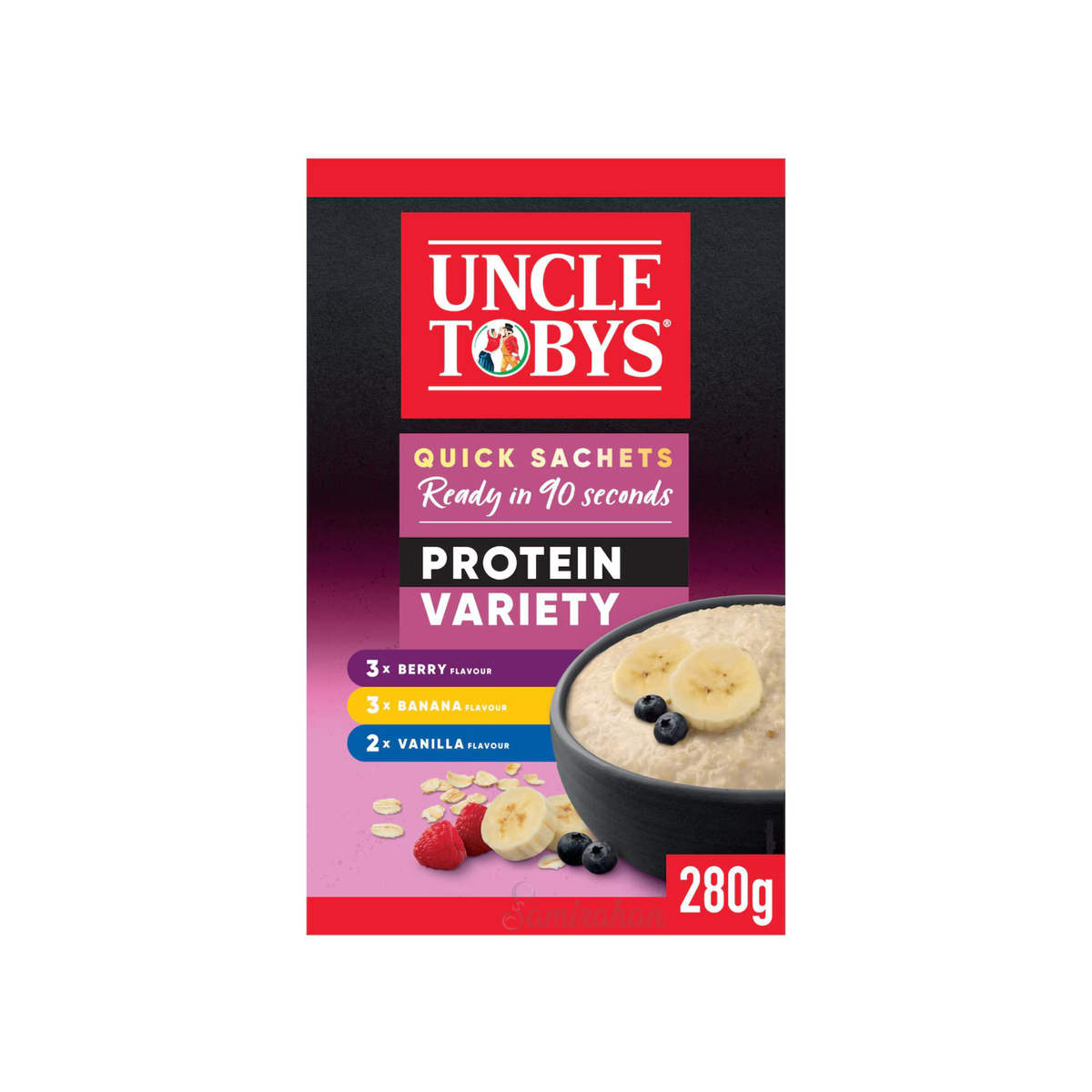 Uncle Tobys Oats Quick Sachets Protein Variety 8 Pack (Australia) 280g