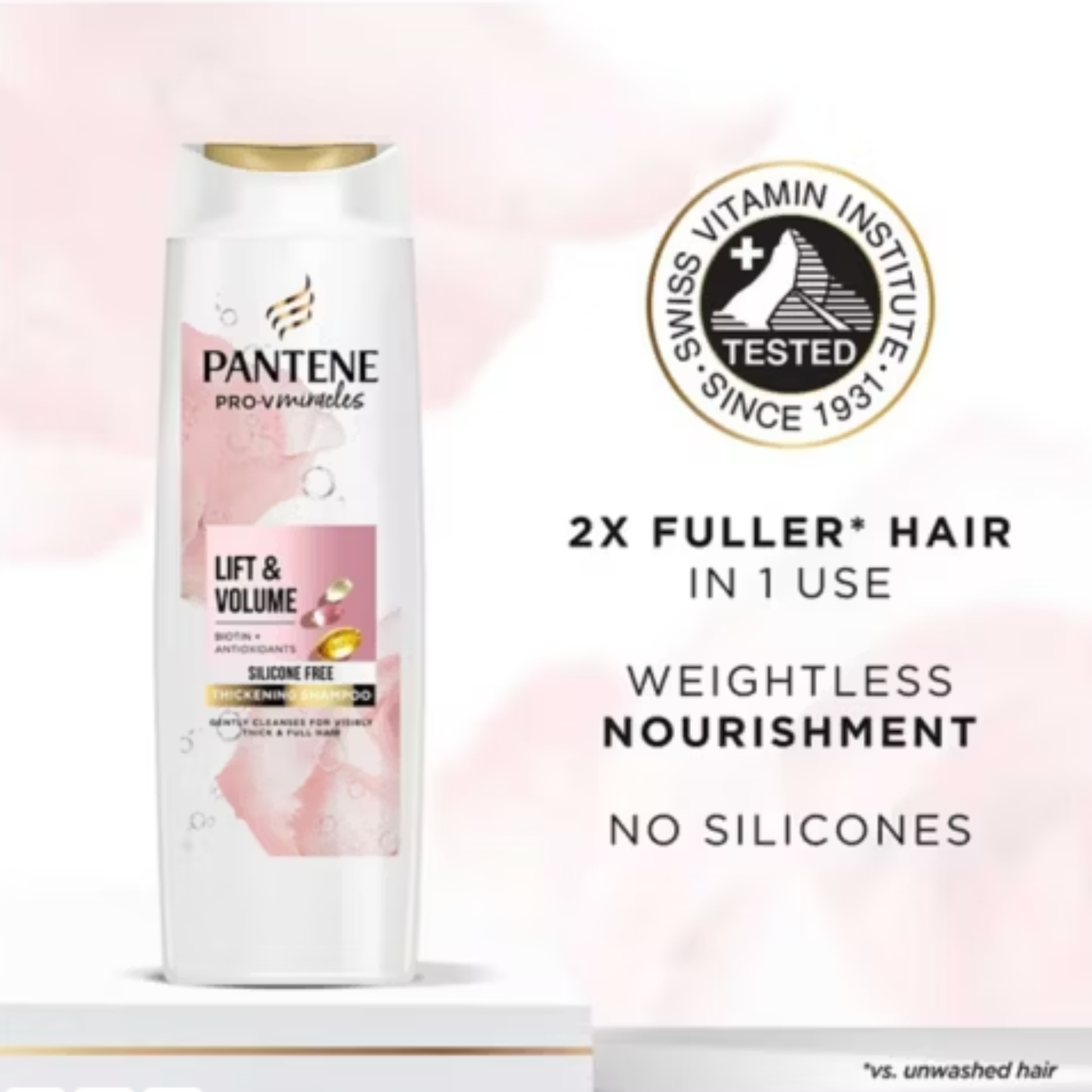 Pantene Pro-V Miracles Lift & Volume Biotin Antioxidants gently cleanses Best fine healthy growth shine foreign genuine authentic imported low price BD Dhaka