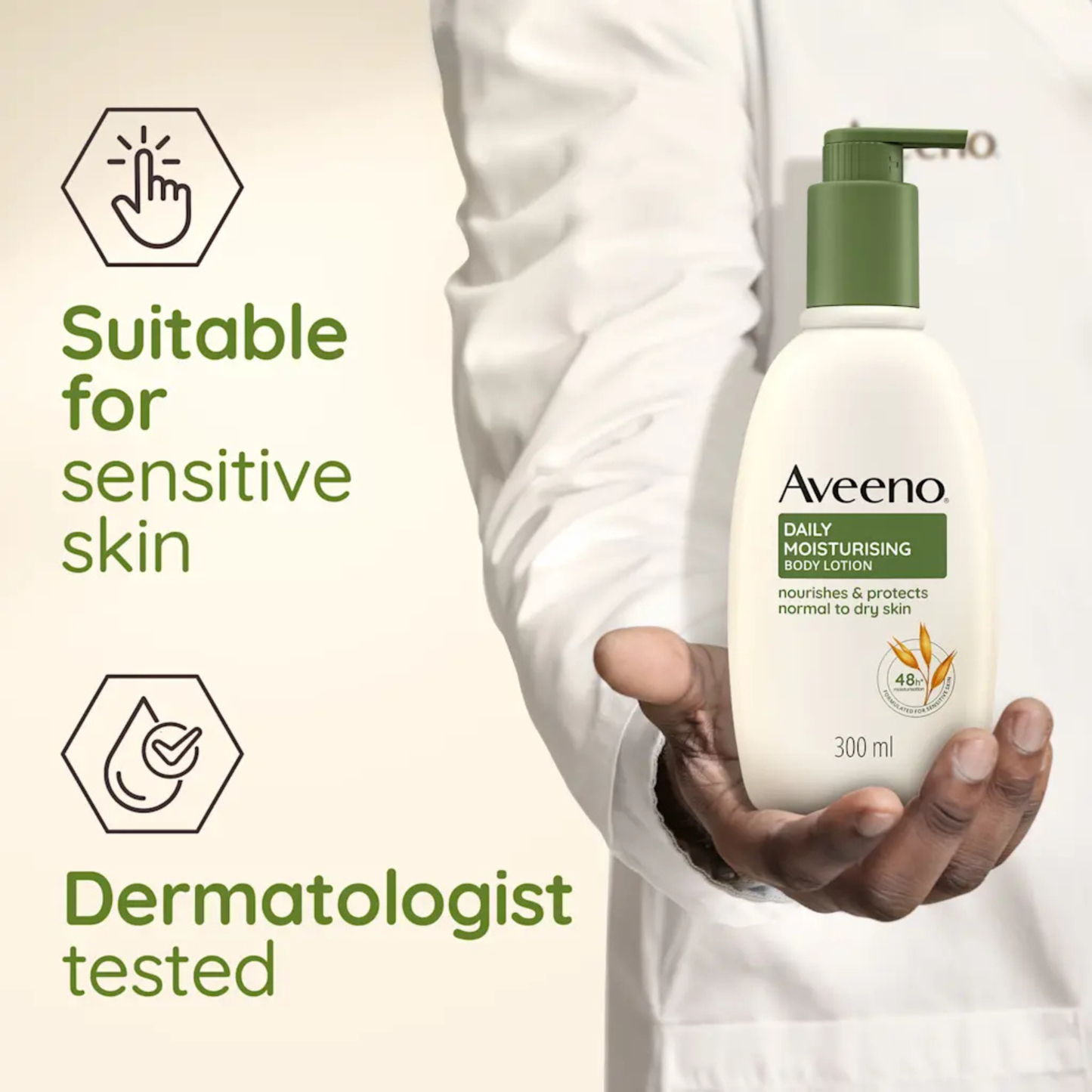 Aveeno Daily Moisturising Body Lotion nourishes normal dry  sensitive skincare natural Best bright protect import UK authentic genuine soft body low price in BD