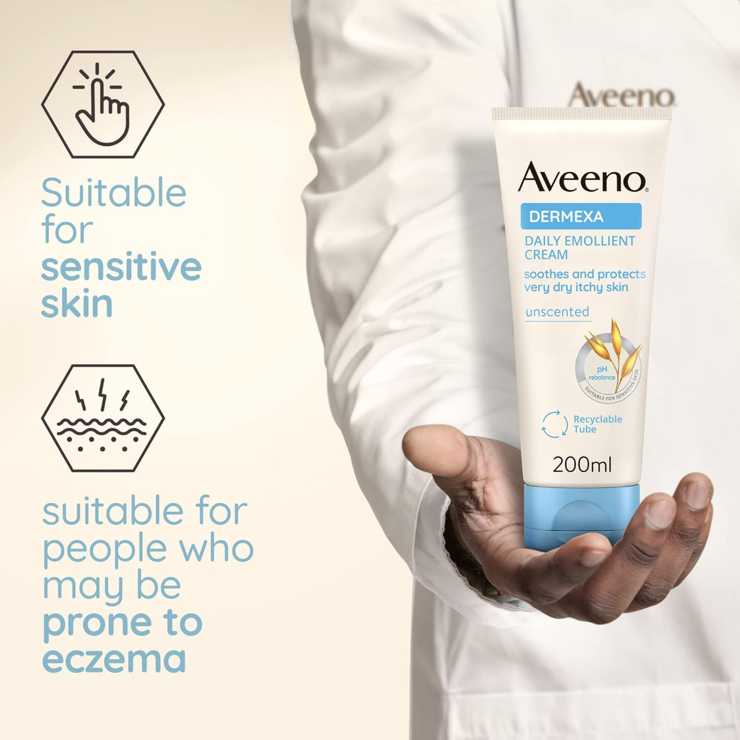 Aveeno Dermexa Daily Emollient Cream soothing triple dry itchy skin natural Best bright protect import UK authentic genuine skincare soft body low price in BD