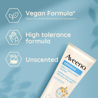Aveeno Dermexa Daily Emollient Cream soothing triple dry itchy skin natural Best bright protect import UK authentic genuine skincare soft body low price in BD
