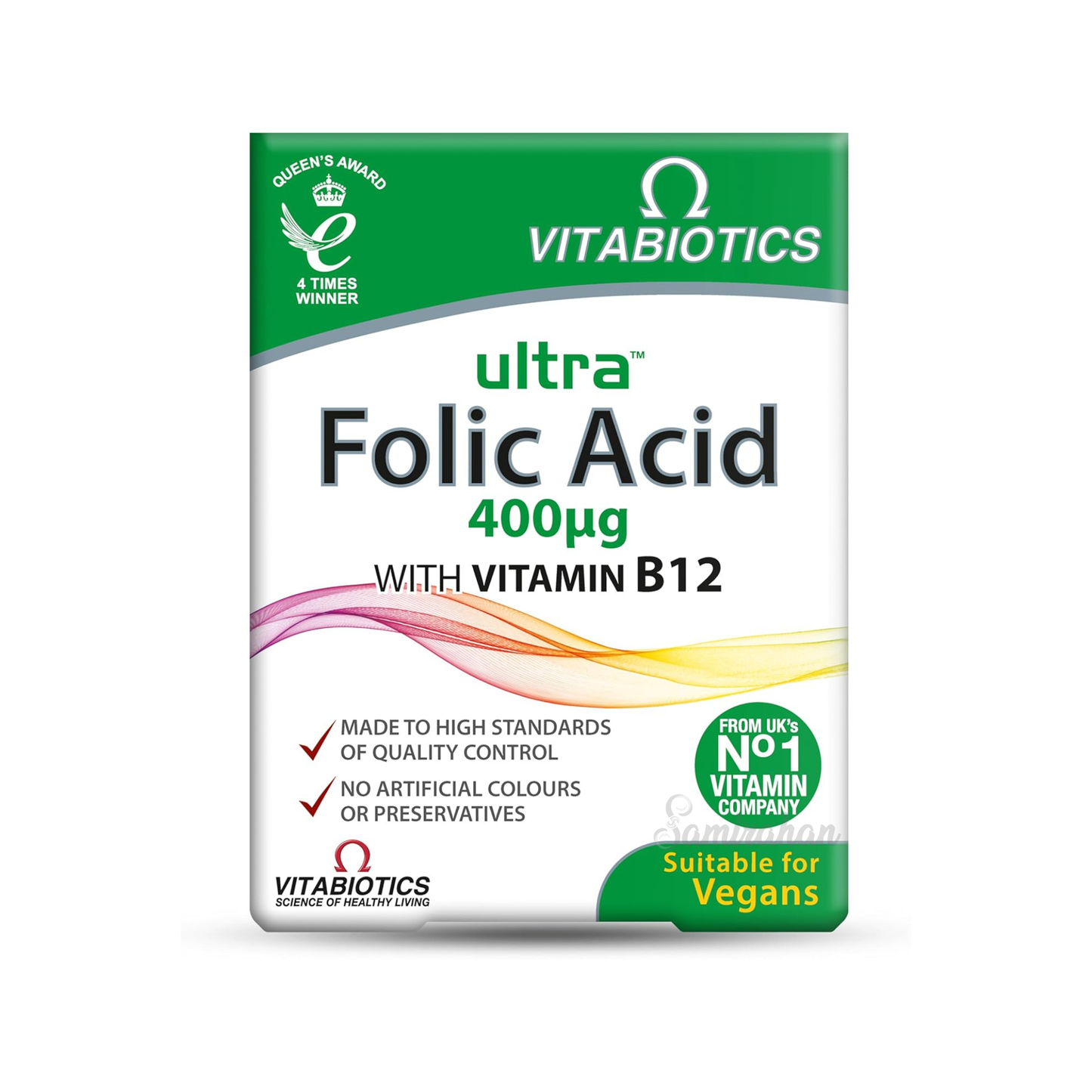 Vitabiotics Ultra Folic Acid 400µg Vitamin B12 Tablet Suitable Vegan vitamin premium brand authentic import original Best UK healthcare low price in bd Dhaka