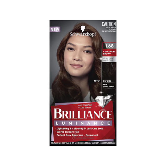 Schwarzkopf Brilliance Luminance L68 Cinnamon Brown Permanent Hair Colour shine genuine premium brand online shop Best safe import AU low price in bd Dinajpur Teknaf, Ukhiya