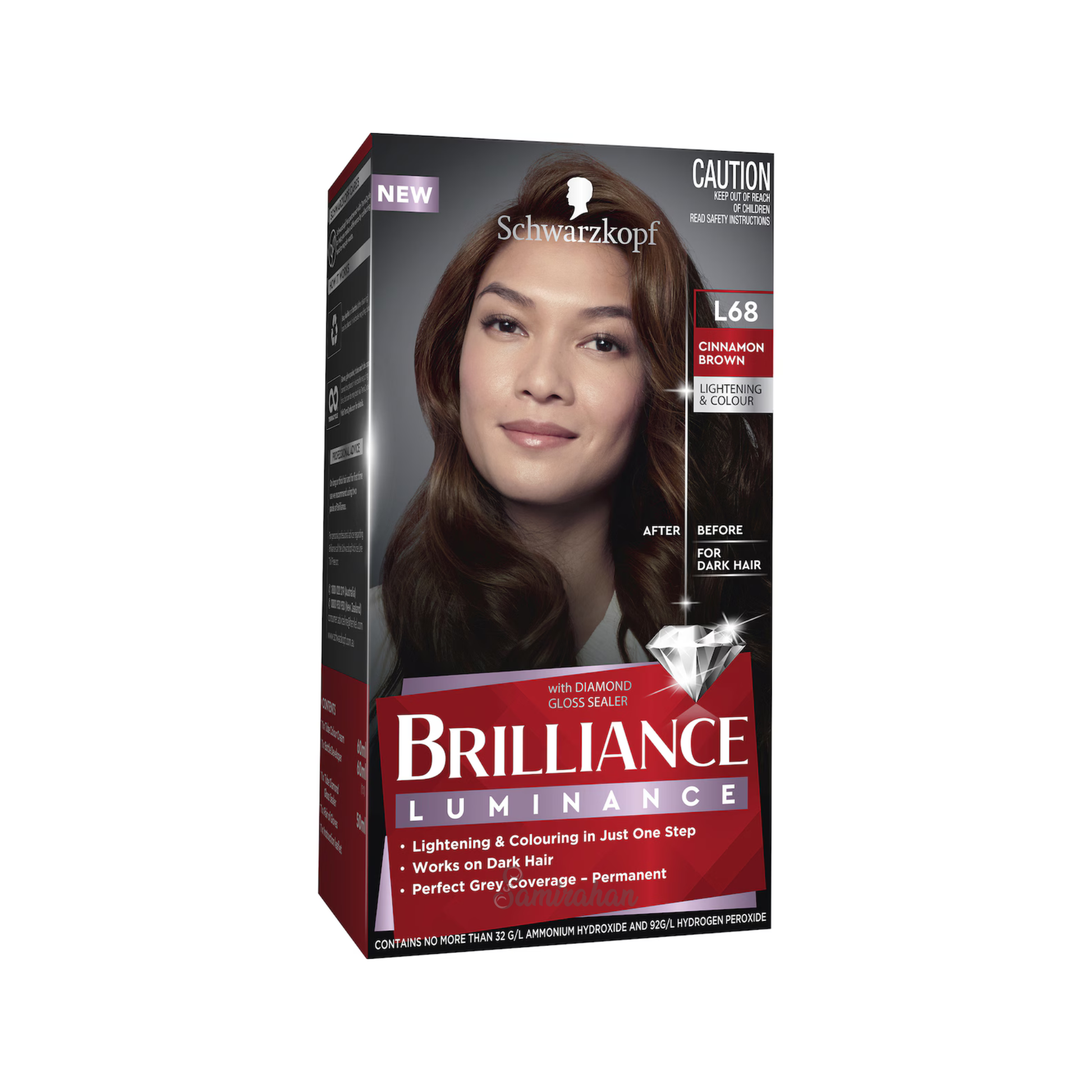 Schwarzkopf Brilliance Luminance L68 Cinnamon Brown Permanent Hair Colour shine genuine premium brand online shop Best safe import AU low price in bd Dhaka Tala Ukhiya