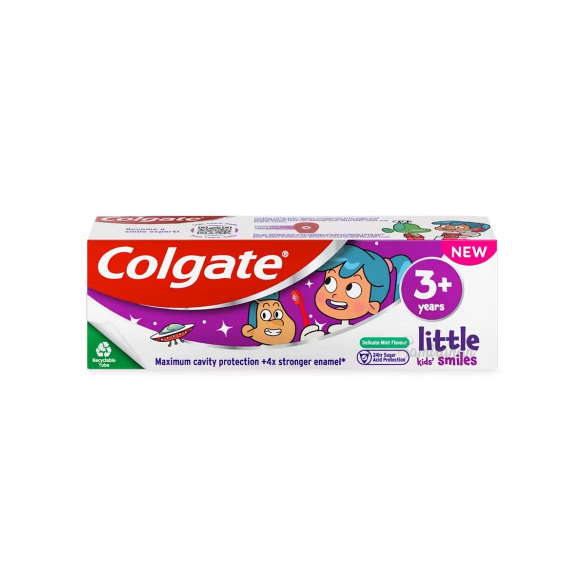 Colgate Little Kids Smiles 3+ import UK Dentalcare Hygiene protect clean teeth authentic genuine premium brand online shop cheapest price BD Bangladesh fluoride Shonir Akhra Sayedabad Wari Lalbagh Tejgaon Niketan DNCC Badda Rupnagar
