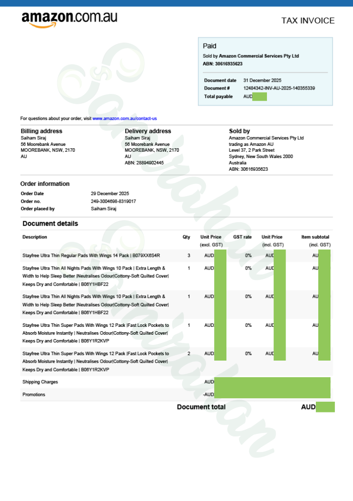 Stayfree Super Ultra Thin Pads Perfect fit with Wings (Australia) 12 Pads