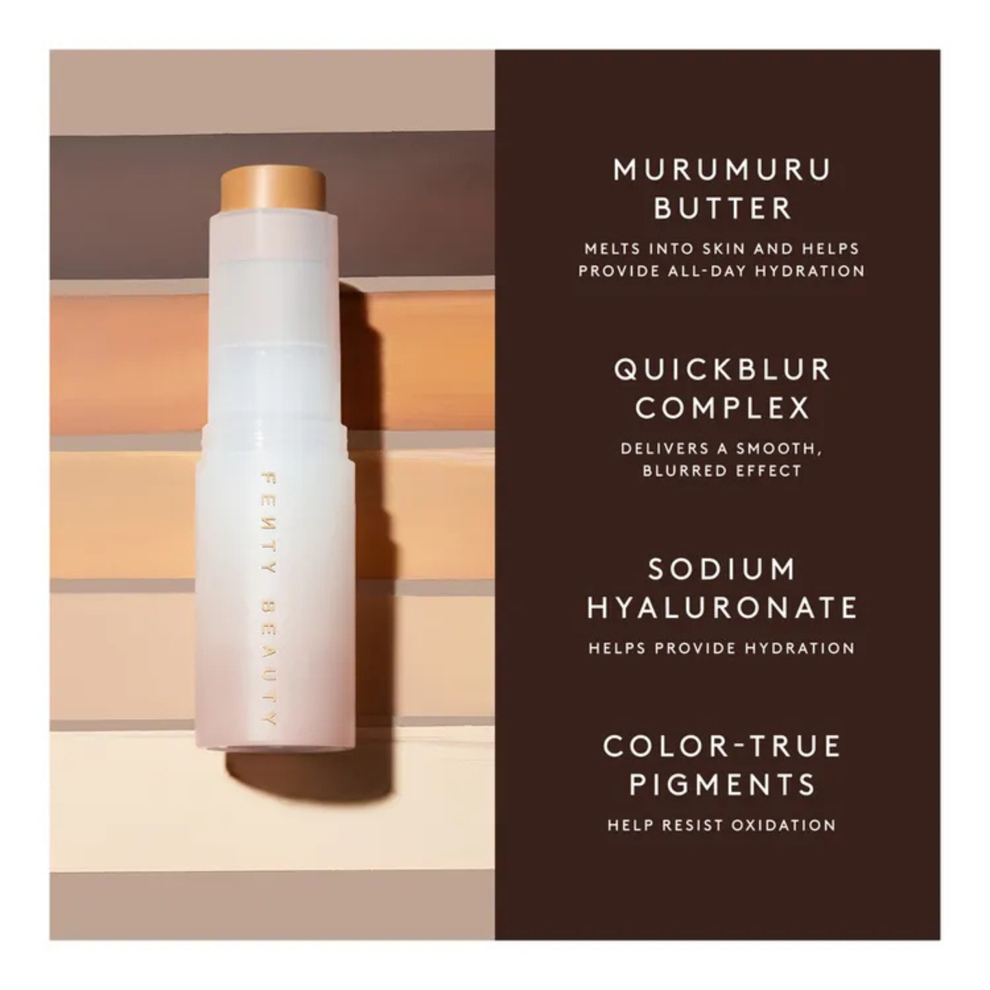 Fenty Beauty Eaze Drop Blur Smooth Tint Stick Foundation Medium Warm Yellow Undertone Makeup Natural face genuine soft import Best brand AU style low price bd Khilkhet Nikunja Kuril Mohakhali DOHS Kalabagan Dhanmondi Keraniganj