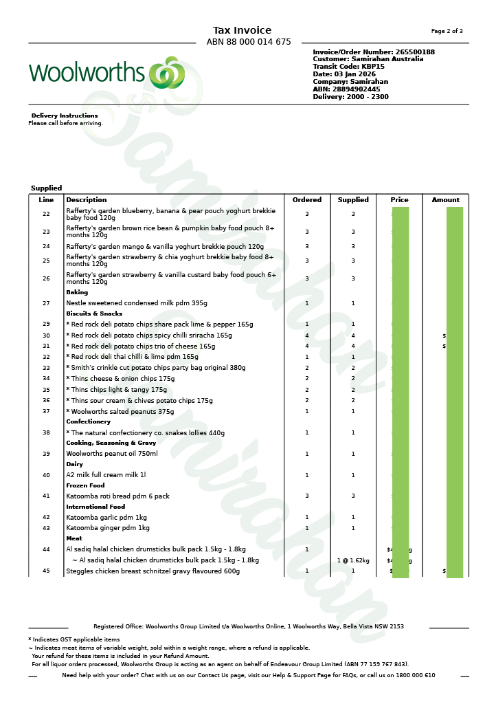 Rafferty's Garden Strawberry & Vanilla Custard Baby Food Pouch 6+ Months (Australia) 120g