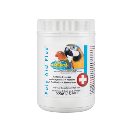 Vetafarm Poly Aid Plus Sustained release carbohydrates Proteins Probiotic Electrolytes Birds Supplement Australian authentic genuine premium brand BD Bangladesh